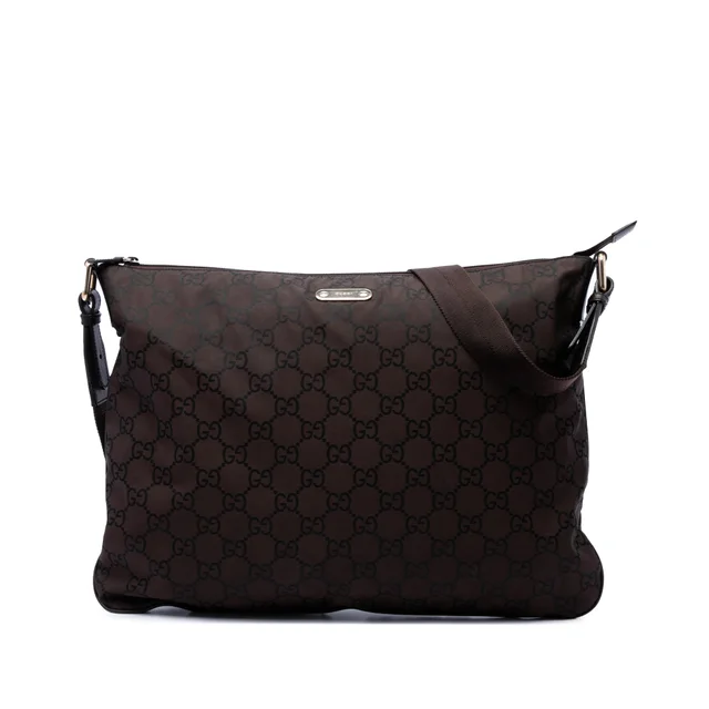 Brown Gucci GG Nylon Crossbody in Brown Nylon from Designer Revival, photo 1 of 1