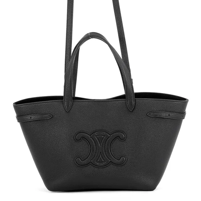 Celine Cabas Anais Cuir Triomphe Black121743ENY.38NO Grained Calf Leather Size Mini in Calfskin from GALLERY RARE