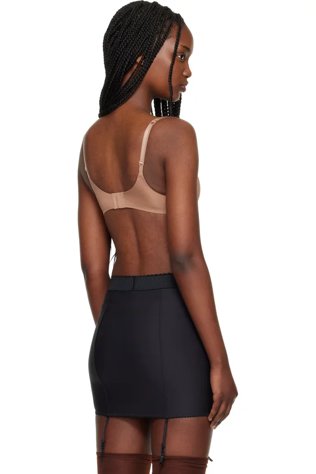 Black SKIMS Ultimate Nipple Wireless Push-Up Bra, photo 3 of 4 from SSENSE
