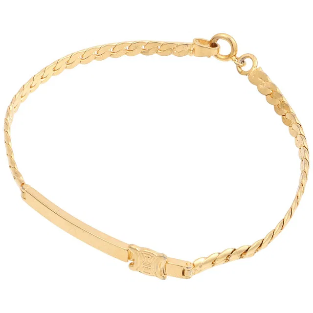 Celine Macadam Plate Bracelet Gold in Gold from VINTAGE QOO TOKYO