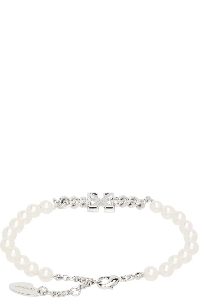 Off-White Arrow Faux-Pearl Full Bracelet, photo 2 of 2 from SSENSE