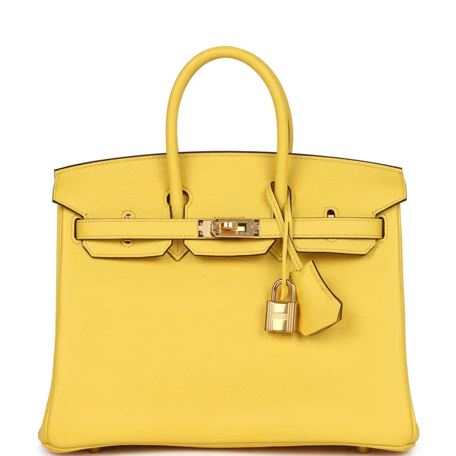 Hermès Birkin 25 Jaune de Naples Togo Gold Hardware in Yellow Togo leather from Madison Avenue Couture