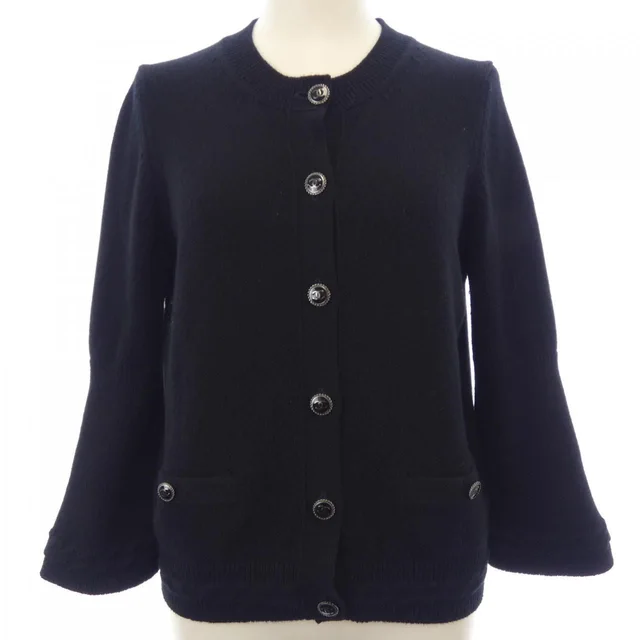 Chanel Cardigan Black in Black Cashmere from The Reluxe