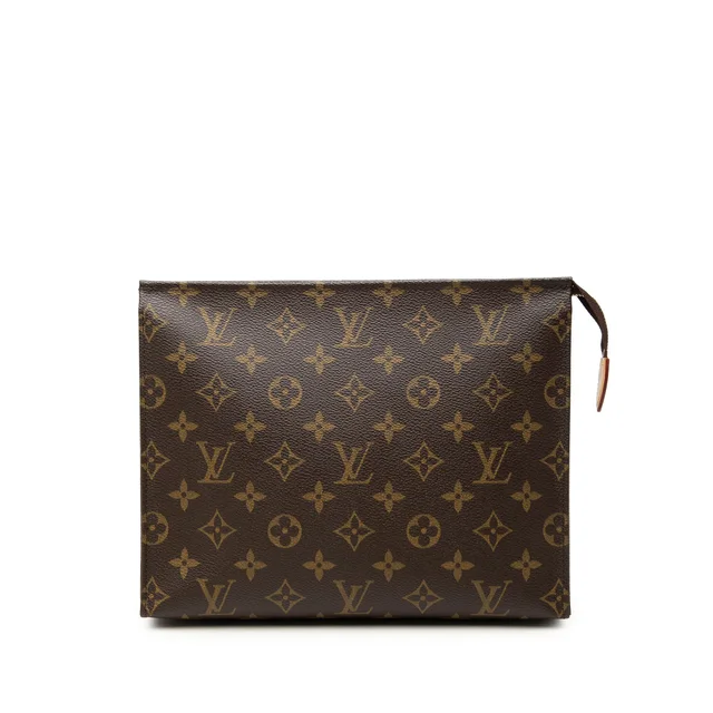 Brown Louis Vuitton Monogram Toiletry Pouch 26 Clutch Bag in Brown Coated canvas from Designer Revival, photo 1 of 1