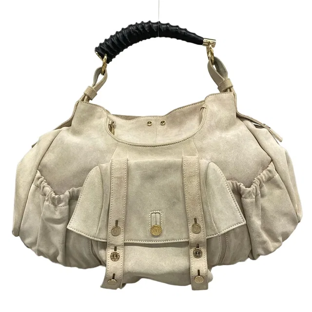 Saint Laurent Rive Gauche Handbag Mombasa Ivory Leather in White Leather from The Reluxe