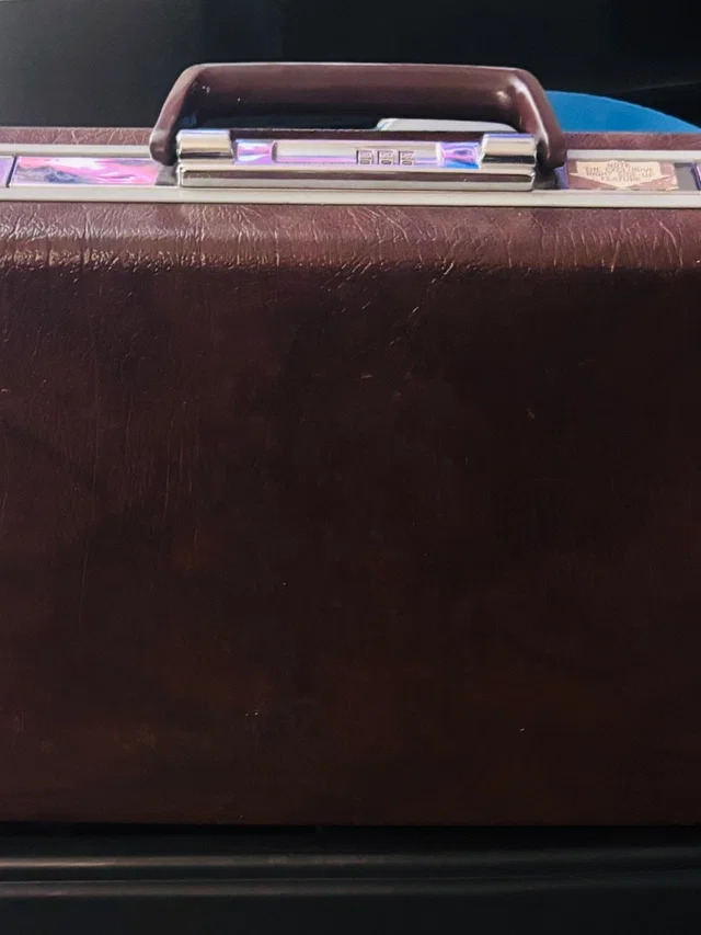 Samsonite Brown Leather Briefcase With Silver Hardware in brown|red Leather from Poshmark