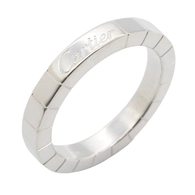 Cartier Lanieres Au750 White Gold Ring Size 9 in White from LuxUness