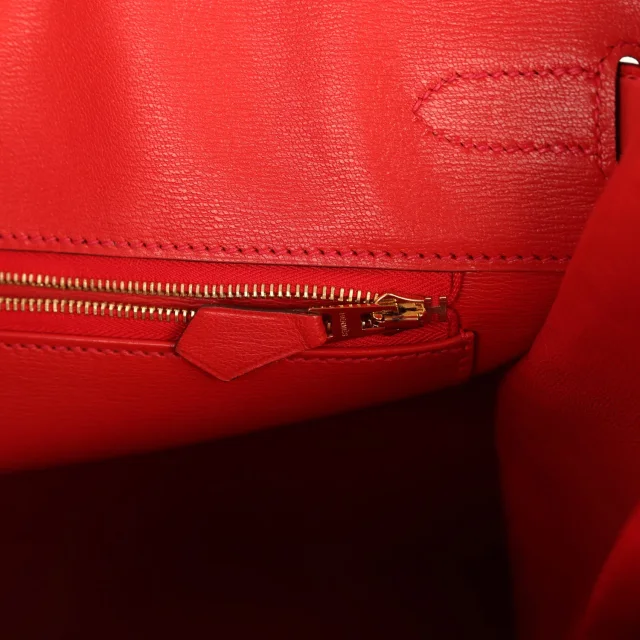 Hermès Birkin 35 Geranium Matte Alligator Gold Hardware in Crocodile from Madison Avenue Couture, photo 9 of 9