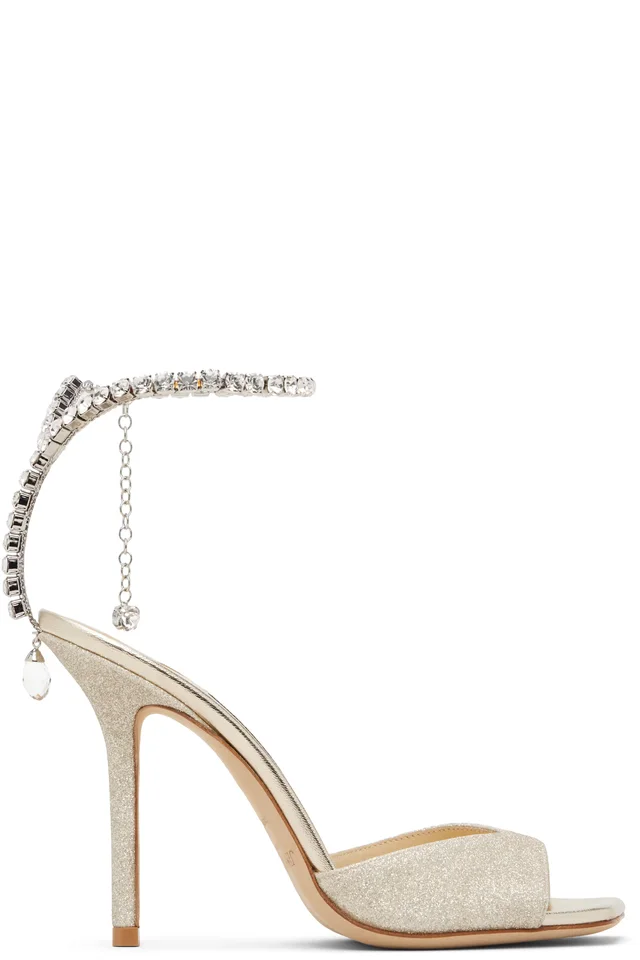 Jimmy Choo Silver Saeda 100 Heeled Sandals from SSENSE, photo 1 of 1