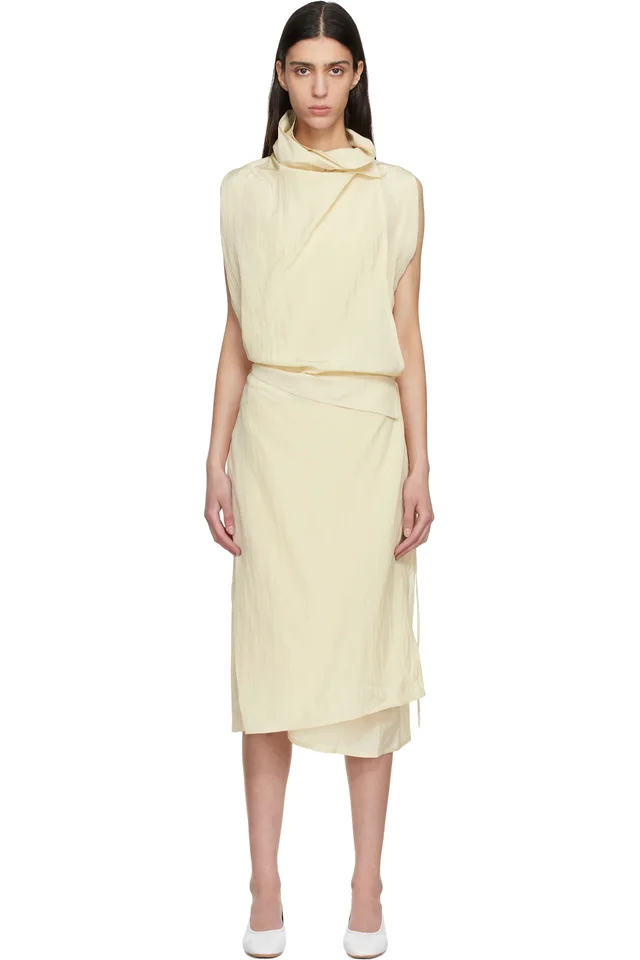 Off-White Celia Wrap Midi Dress, image 1 of 1 from SSENSE