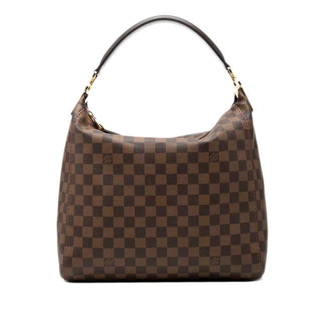 Brown Louis Vuitton Damier Ebene Portobello PM Shoulder Bag in Brown Canvas from Designer Revival