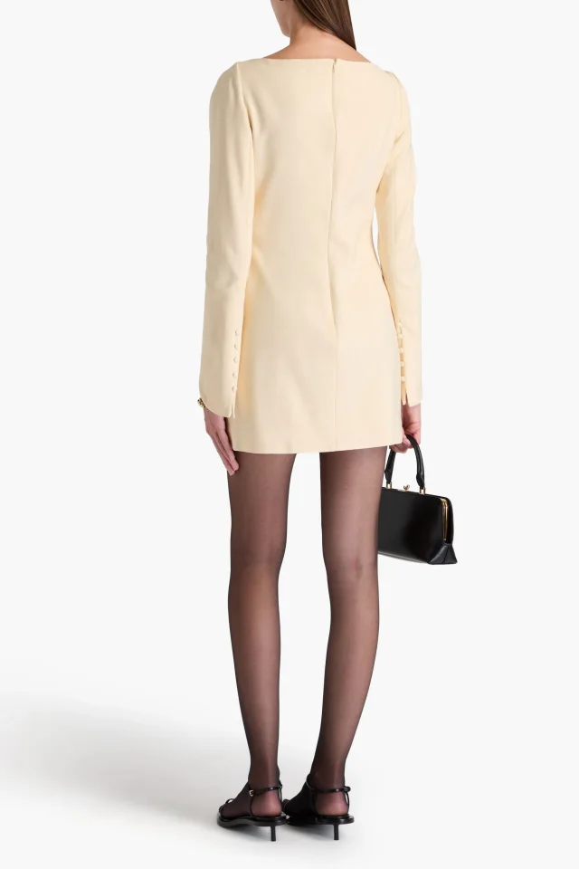 Khaite Tate Button-Detailed Woven Mini Dress, photo 3 of 4 from THE OUTNET