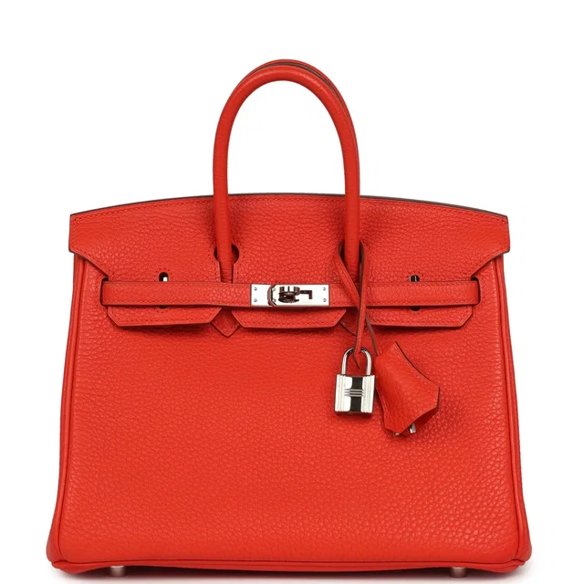 Hermès Birkin 25 Capucine Togo Palladium Hardware in Togo leather from Madison Avenue Couture
