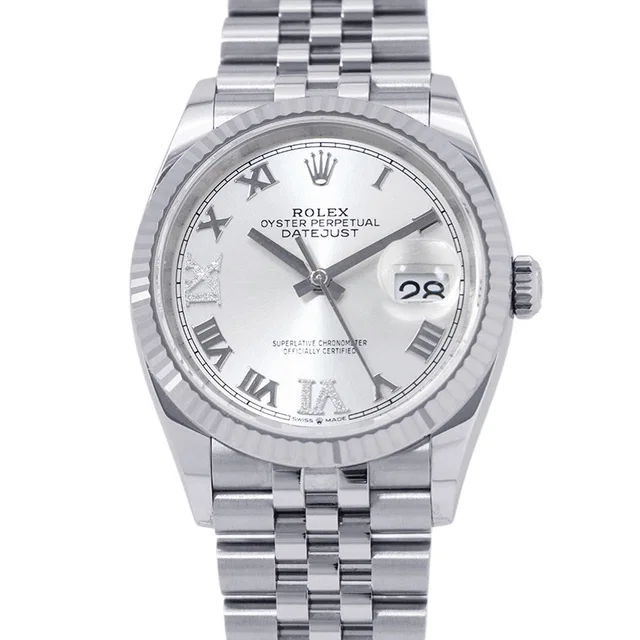 Rolex Datejust W36mm Stainless Steel K18WG Silver Dial126234 in Silver from GALLERY RARE