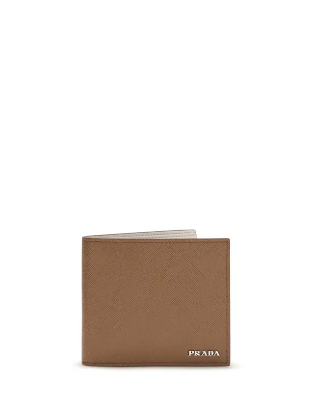 Prada Bifold Calf Leather Wallet — Brown Bos Taurus in Brown Calfskin from HEWI