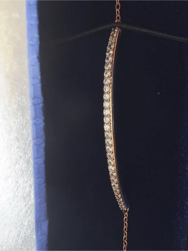 Swarovski Rose Gold Crystal Bar Bracelet in white|pink from Poshmark