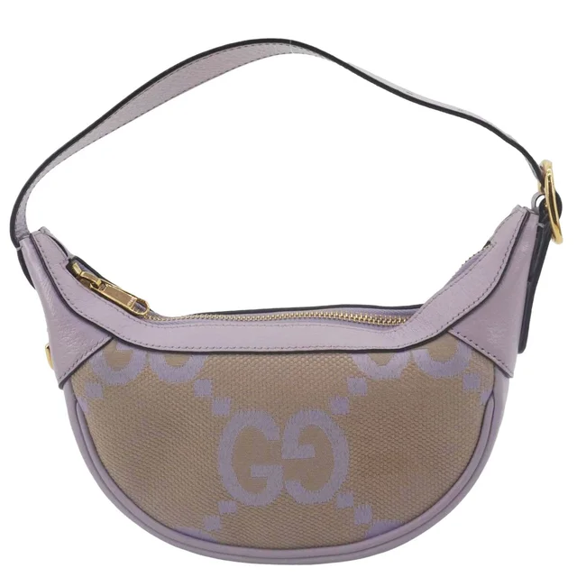 Gucci Ophidia Half Moon Mini GG Canvas Hobo Bag Light Purple 658551 in Purple Canvas from Dallas Designer Handbags