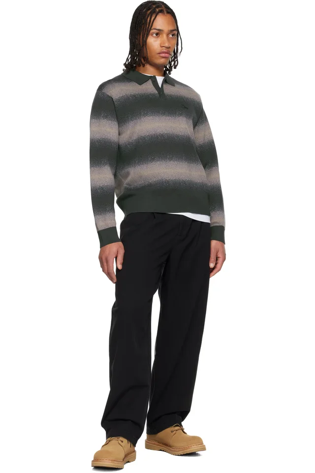 Dime Black & Brown Striped Rugby Sweater, photo 4 of 4 from SSENSE