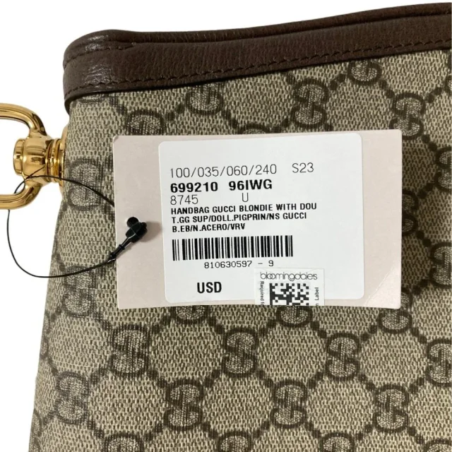 Gucci Blondie GG Supreme Shoulder Bag in Beige Canvas from LuxUness, photo 17 of 17