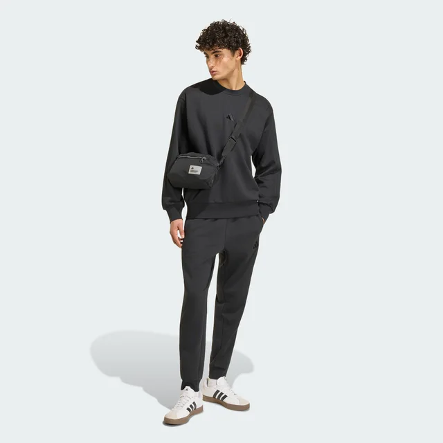 Adidas Essentials 3-Stripes Fleece Pants in Black, photo 3 of 6 from adidas (US)