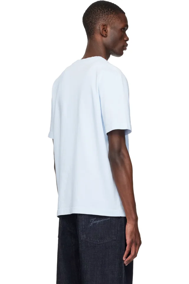 JACQUEMUS Blue 'The Gros Grain' T-shirt, photo 3 of 4 from SSENSE