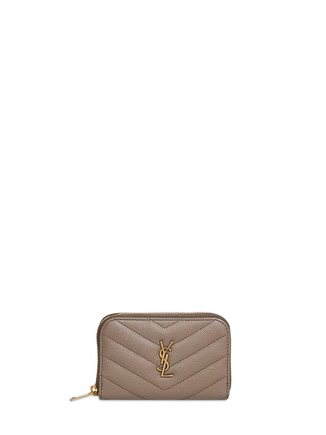 Saint Laurent Cassandre Wallet — Taupe Calfskin & Purses in Taupe Calfskin from HEWI