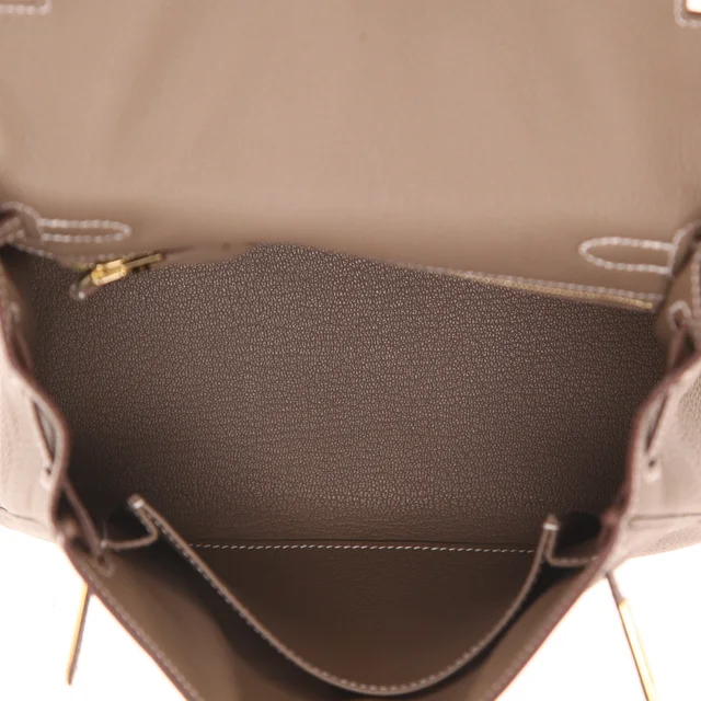 Hermès Kelly 25 cm handbag in Taupe Togo leather from Collector Square, photo 5 of 6