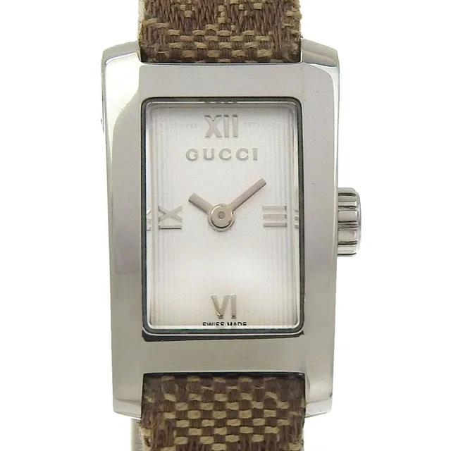 Gucci Stainless Steel Quartz Analog Display Silver Dial Watch in Silver from The Reluxe