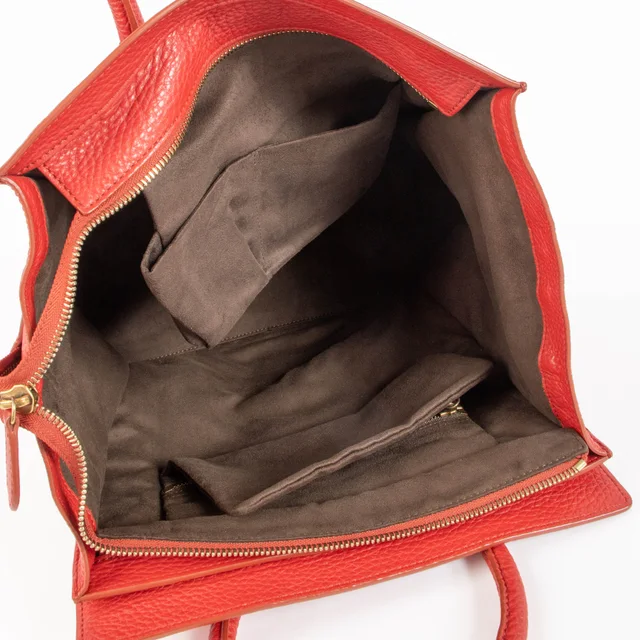 Celine Soft Mini Luggage Bag in Red Leather from Labellov, photo 5 of 7