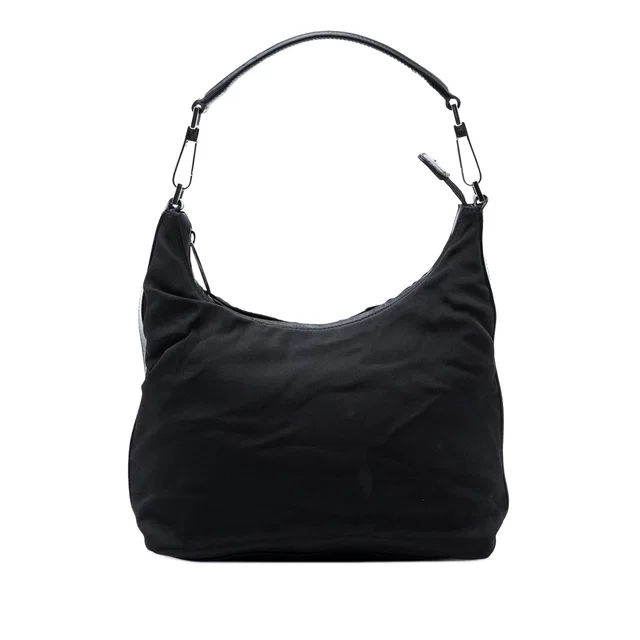 Black Gucci Nylon Shoulder Bag in Black Nylon from Designer Revival