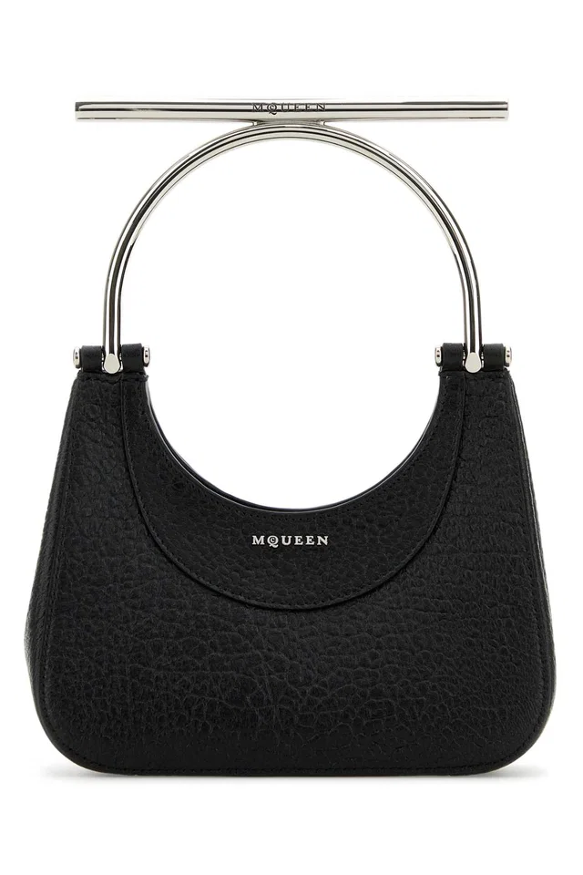 Alexander McQueen Shoulder Bag — Black in Black Lambskin from HEWI