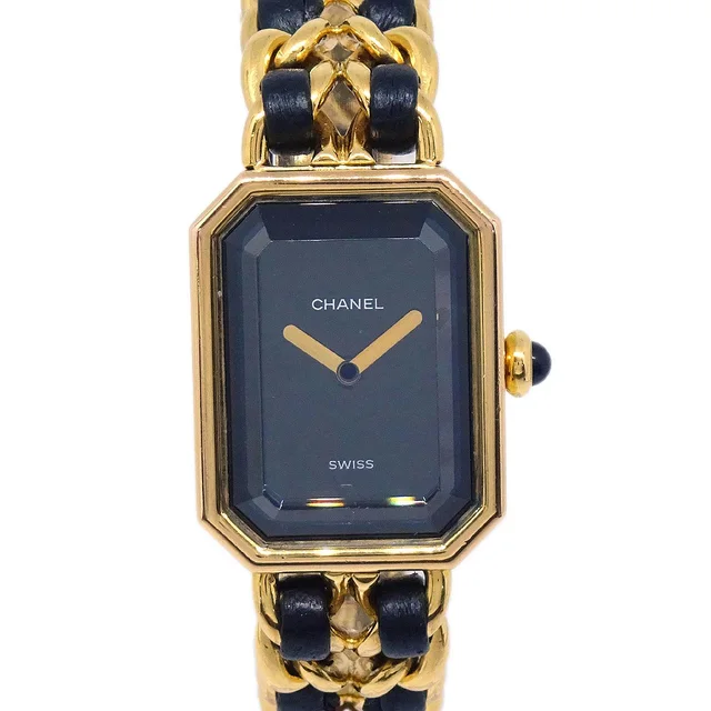 Chanel Premiere Watch Gold #S in Gold Leather from AMORE Vintage Tokyo
