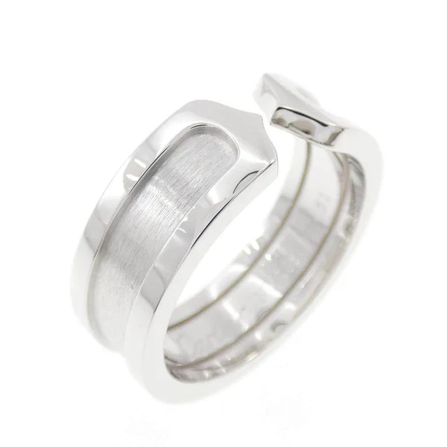 Cartier C2 Au750 White Gold Ring Size 11 in White from LuxUness