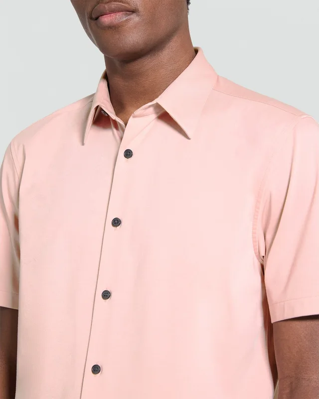 Theory Irving Short-Sleeve Shirt in Structure Knit, photo 5 of 6 from Theory