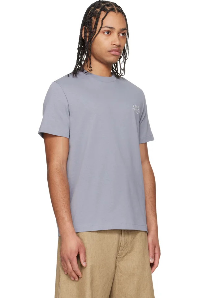 A.P.C. Purple Standard 'Rue Madame' T-shirt, photo 2 of 3 from SSENSE
