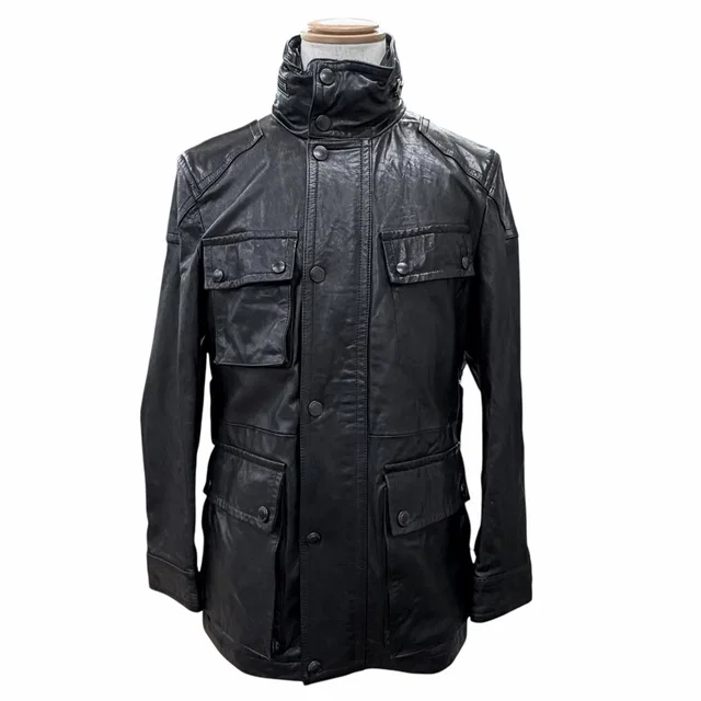 Burberry London Lamb Leather Rider Coat in Lambskin from LuxUness
