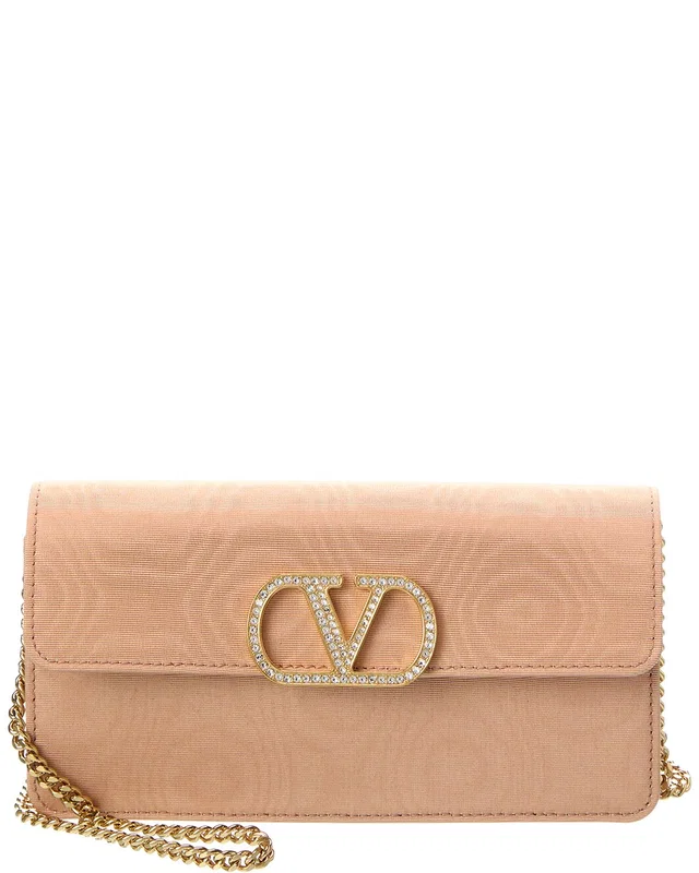Valentino VLogo Signature Grosgrain Wallet On Chain, image 1 of 1 from Rue La La