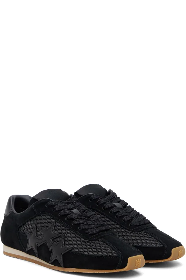 AMIRI Black Mesh Pacific Flat Sneakers, photo 4 of 5 from SSENSE