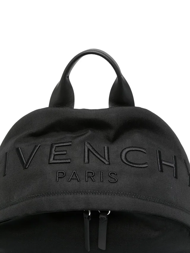 Givenchy Embroidered Logo Backpack — Black in Black Nylon from HEWI, photo 2 of 2