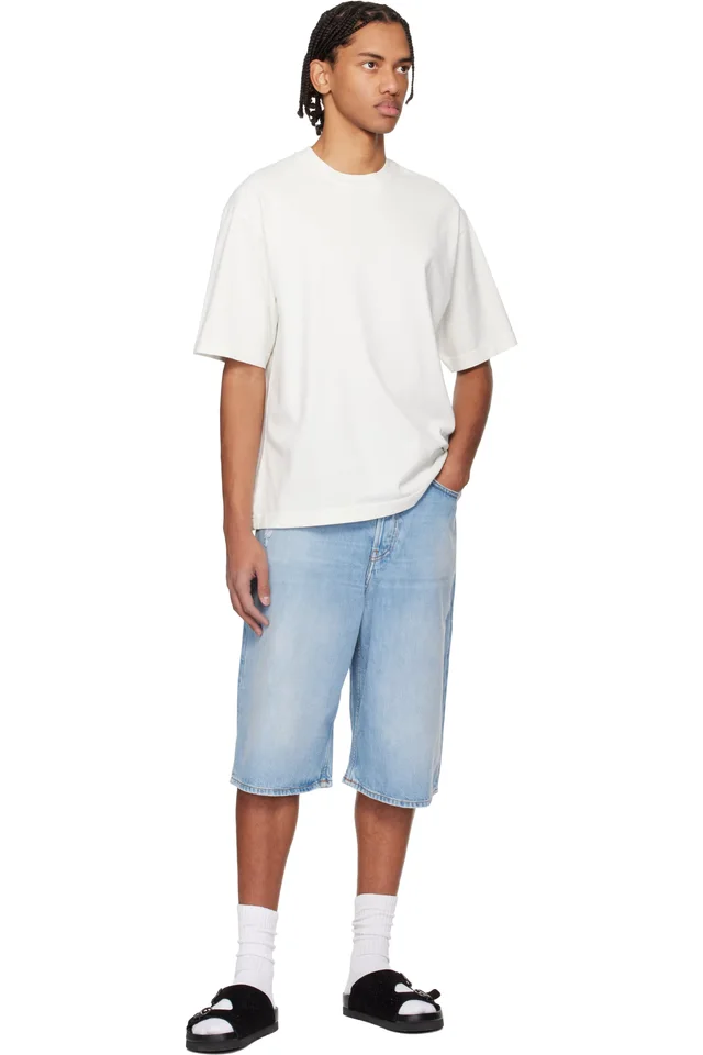 Acne Studios Blue Loose Fit Denim Shorts, photo 4 of 4 from SSENSE