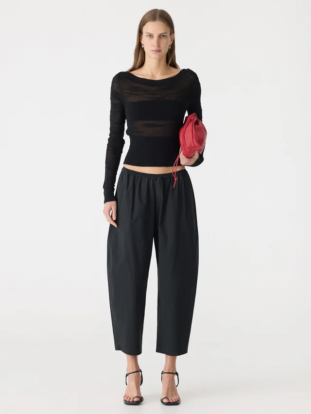 Bassike Cotton Crop Gathered Pant from bassike, photo 1 of 1