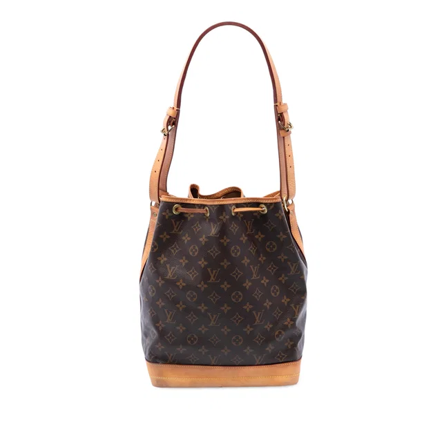 Brown Louis Vuitton Monogram Noe GM Bucket Bag in Brown Coated canvas from Designer Revival