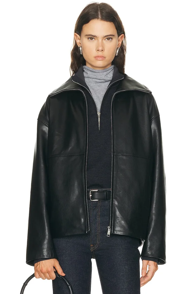 EAVES Jorunn Leather Jacket in Black from FWRD, photo 1 of 1