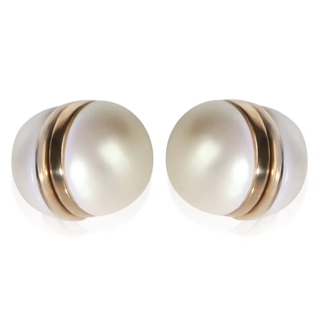 Gucci Gold-Plated Faux Pearl Magnetic Earrings in Gold from myGemma