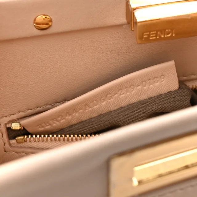 Fendi Nappa Mini Peekaboo Iconic Satchel Rosa Plaster in Nappa leather from FASHIONPHILE, photo 8 of 17