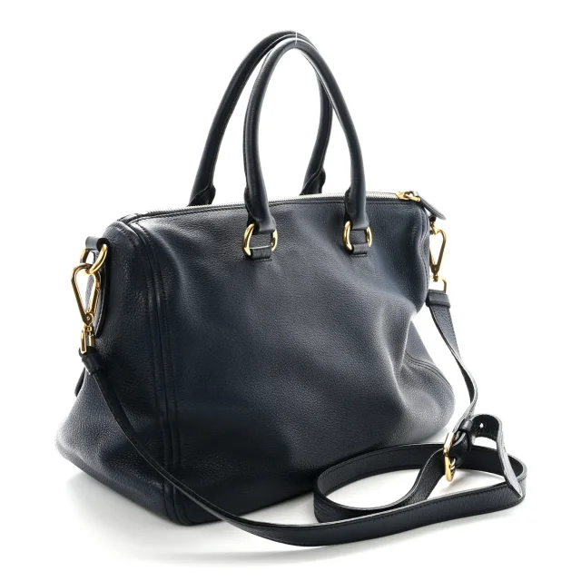 Prada Vitello Phenix Bauletto Baltico in Calfskin from FASHIONPHILE, photo 3 of 10