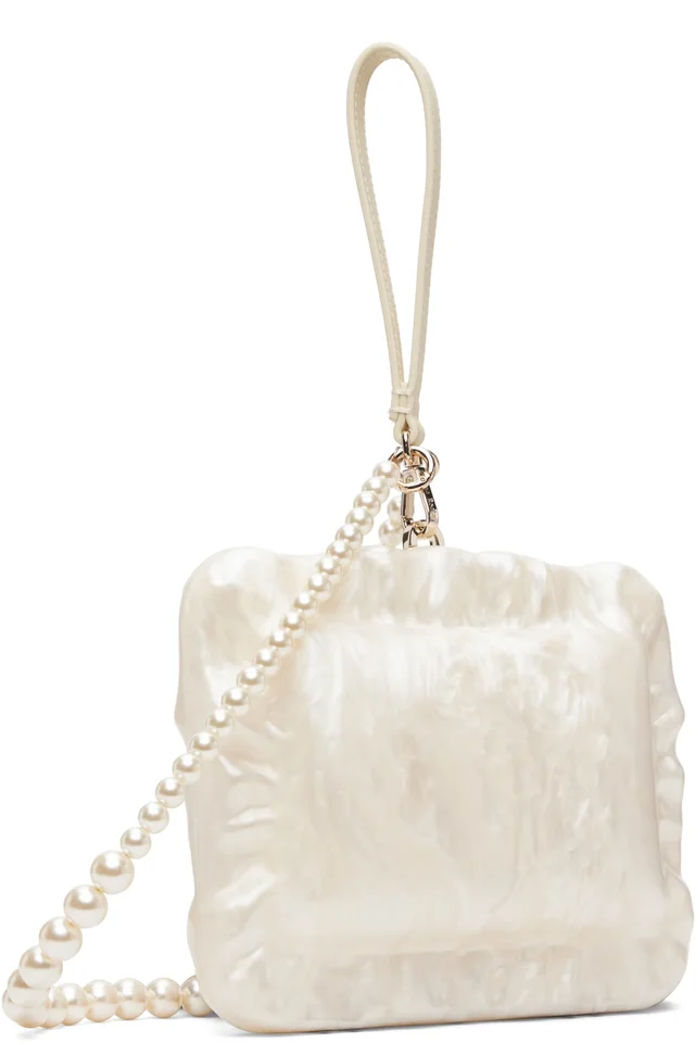 Simone Rocha White Pearl Crossbody Pillowcase Bag, photo 3 of 4 from SSENSE