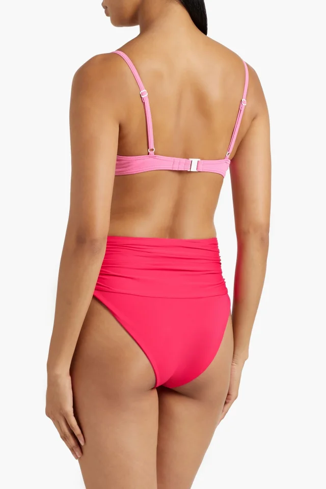 Magda Butrym Twist-front bikini briefs in Bright pink, photo 3 of 4 from THE OUTNET