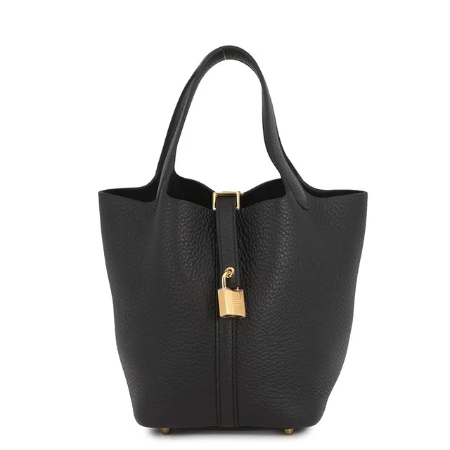 Hermès Picotin Lock Black Taurillon Clemence Size PM from GALLERY RARE