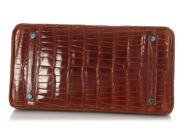 Hermès Miel Shiny Porosus Crocodile Birkin 35 in Crocodile from Ann's Fabulous Finds, photo 2 of 2